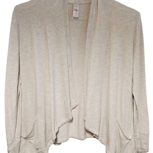 Athleta Girl Light Gray Open Front Cardigan XL/14 - Modal & Spandex Cozycore - Picture 1 of 7
